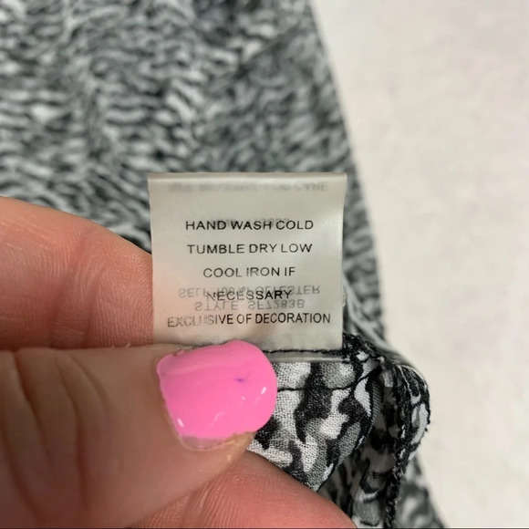 41 Hawthorne black/gray semi sheer blouse M - Picture 7 of 10